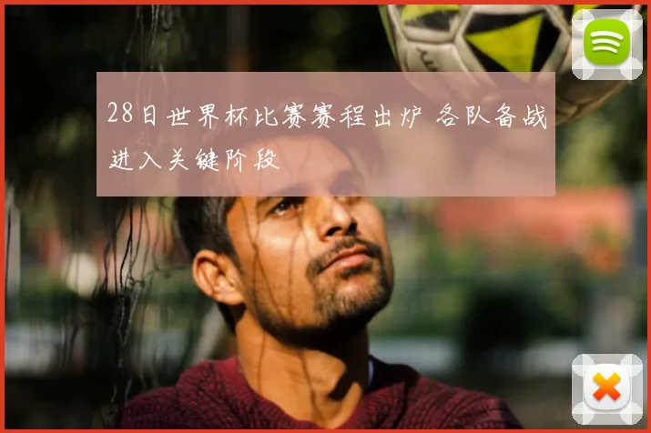 28日世界杯比赛赛程出炉 各队备战进入关键阶段